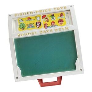 Fisher-Price School Days Desk Chalkboard with Magnets and Stencils